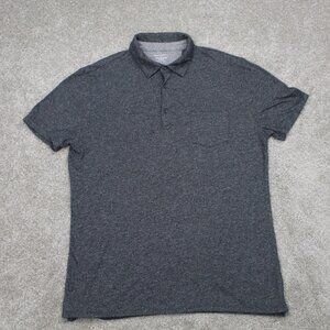 Banana Republic Quick Dry Polo Shirt Mens Large Gray Cotton/Poly S/S‎ Pullover